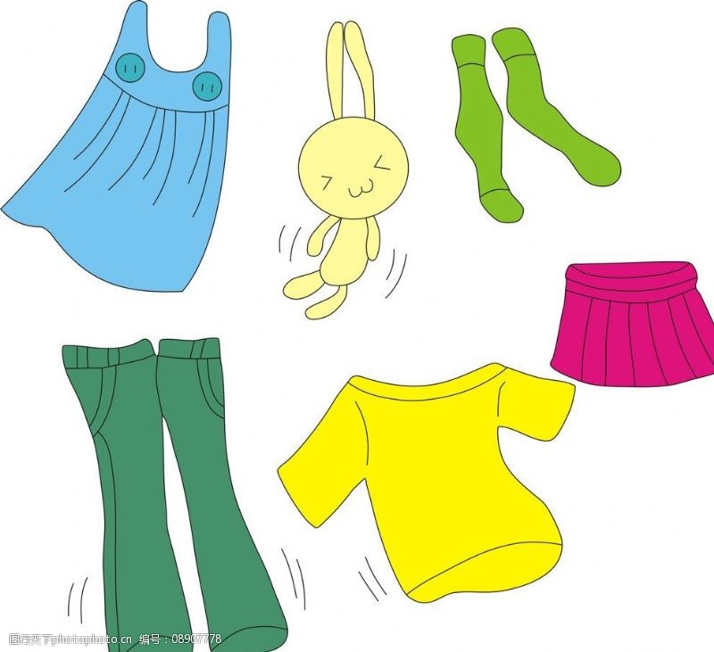 褲子卡通圖片素材