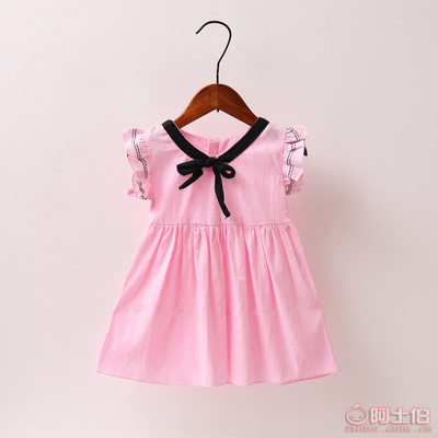 【外貿(mào)2017新款女童連衣裙飛袖童裙純色棉麻蝴蝶結(jié)公主裙廠(chǎng)家直銷(xiāo)】南潯浩仔服飾商店 - 產(chǎn)品庫(kù)